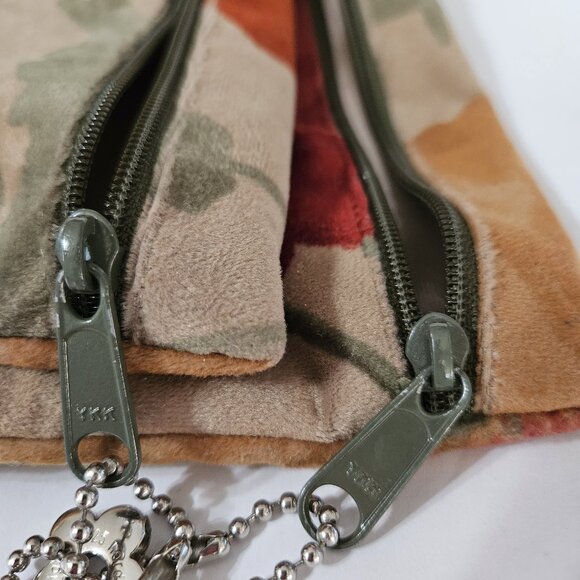 Nordic House Designs Fabric Floral Cosmetic/Travel Pouches Red Orange 2-Pc Set - Picture 12 of 16